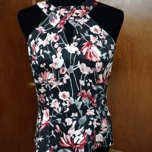 White House Black Market Floral Halter Top
